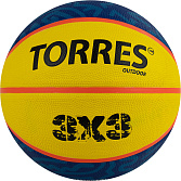 Мяч баскетбольный TORRES 3х3 Outdoor, №6, 8 панелей, резина, бут. камера
