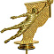  Фигура "Футбольный вратарь" 10 см золото   